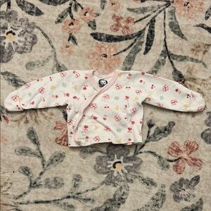 Preemie Baby Shirt - Pink and White